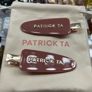 Patrick Ta Burgundy Hair Clips